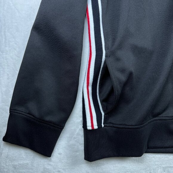 Puma Mens Full-Zip Track Jacket Black/Gray Red Striper Sz L Comfy Streetwear - Picture 6 of 11